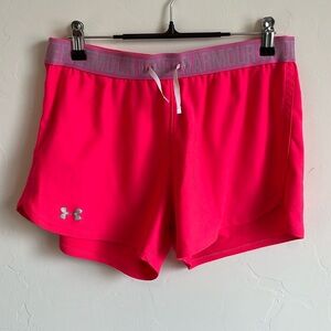 Under Armour Pink Loose Fit Play Up Shorts